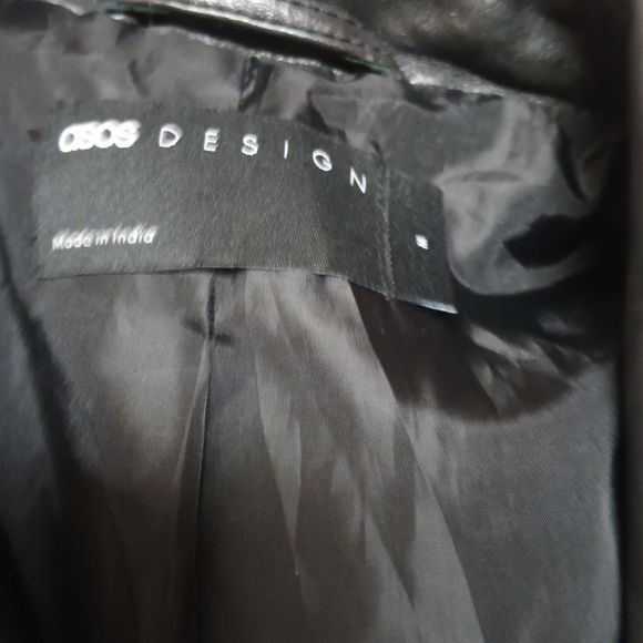 ASOS black leather biker jacket - Picture 2 of 3